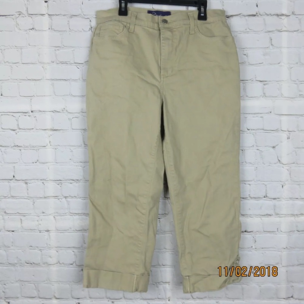 NYDJ Not Your Daughters Jeans Capri Khaki Stretch